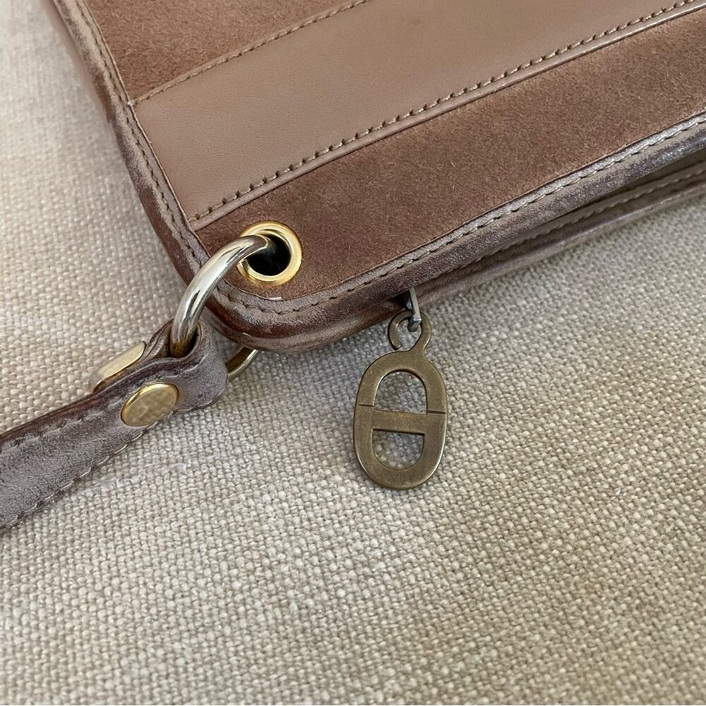 DIOR Christian Dior Taupe / Light Brown Suede Leather Shoulder Bag - Picture 14 of 16